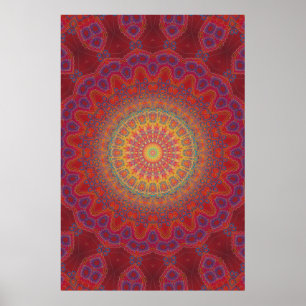 Poster de Trippy: Trabalho de arte radial psicodé