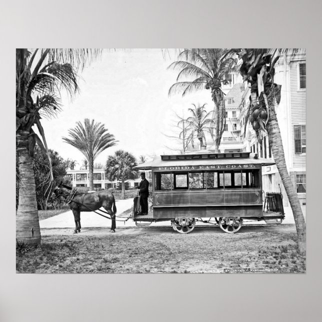 poster de Trolley de Palm Beach, 1909 (Frente)