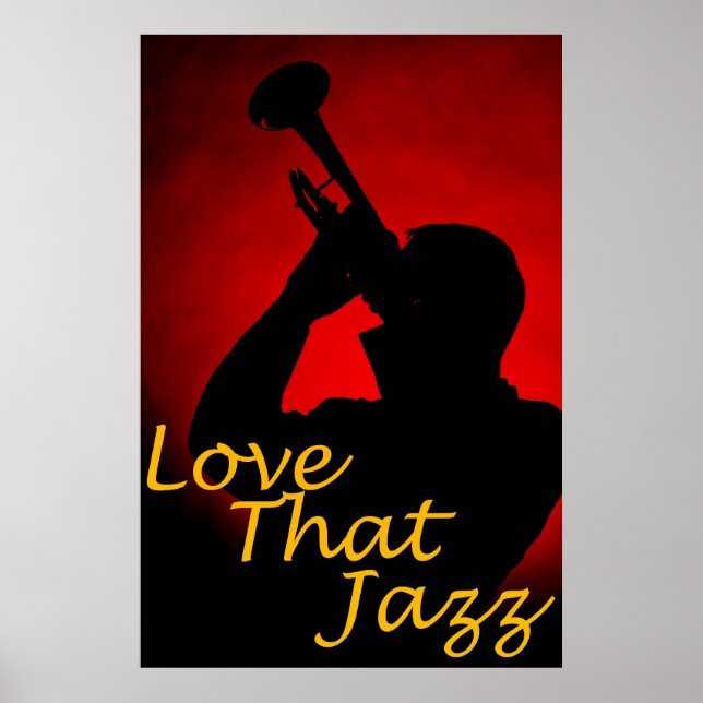 Poster de Trompete "Love Aquele Jazz" (Frente)