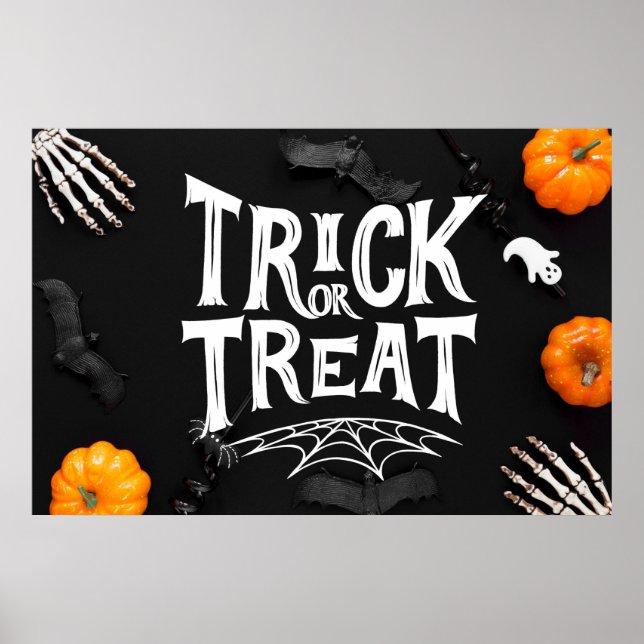 Poster de Truque ou Tratar o Halloween (Frente)