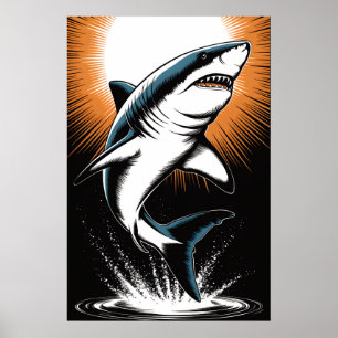Poster de Tubarão Branco do excelente