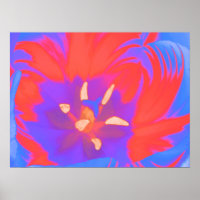 Poster de Tulipas Fluorescentes