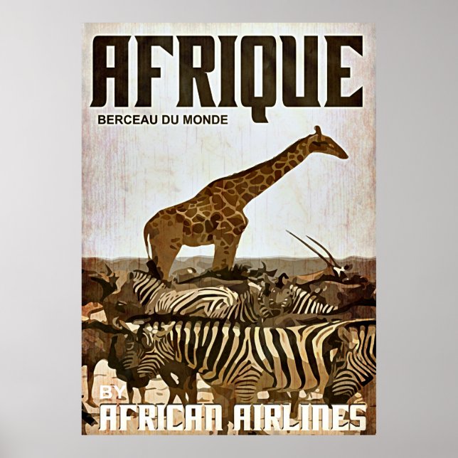 Poster de turismo africano (Frente)