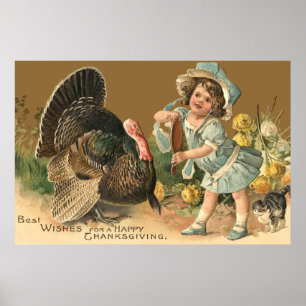 Poster de Turquia II da acção de graças do vint