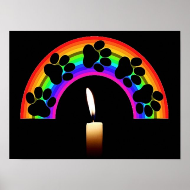 Poster De Um Arco-Íris Com Vela (Frente)