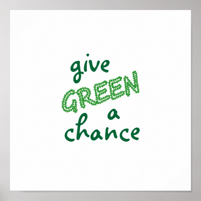 Poster dê uma chance ao GREEN (Frente)