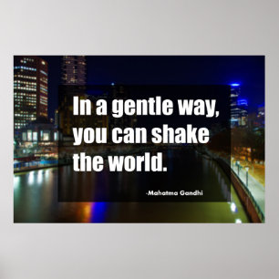 Poster De uma forma gentil você pode sacudir o mundo