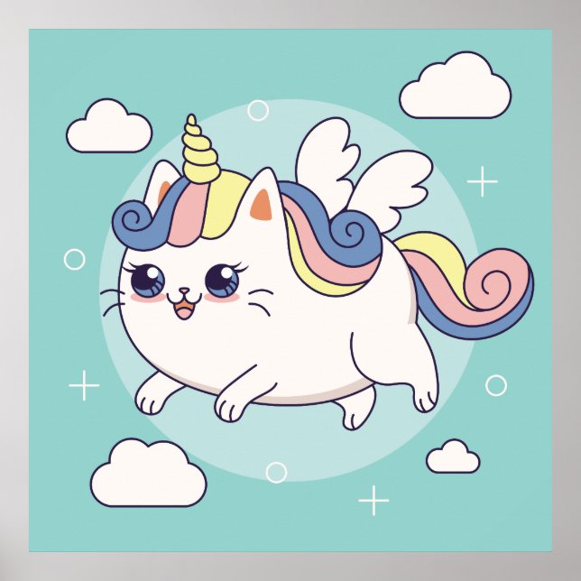 Poster de Unicorn Adorável (Frente)