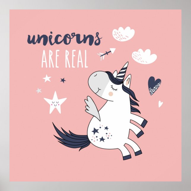Poster de Unicorn Adorável (Frente)