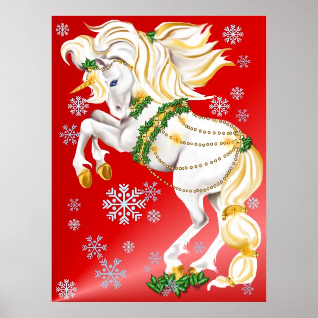 Poster de Unicórnio de Natal (Frente)