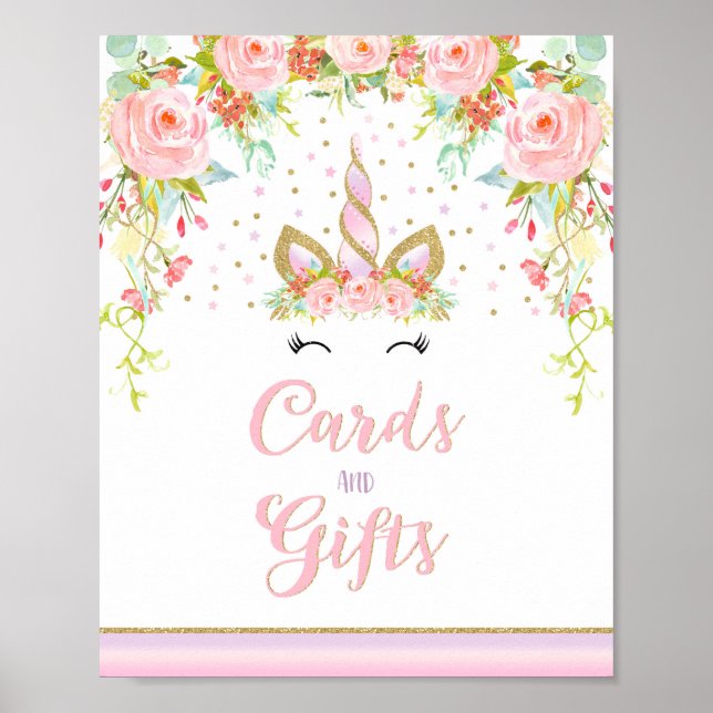 Poster de Unicórnio Mesa de Sinais de  Mágico (Frente)