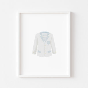 Poster de uniforme de golfe azul-de-água-coloração