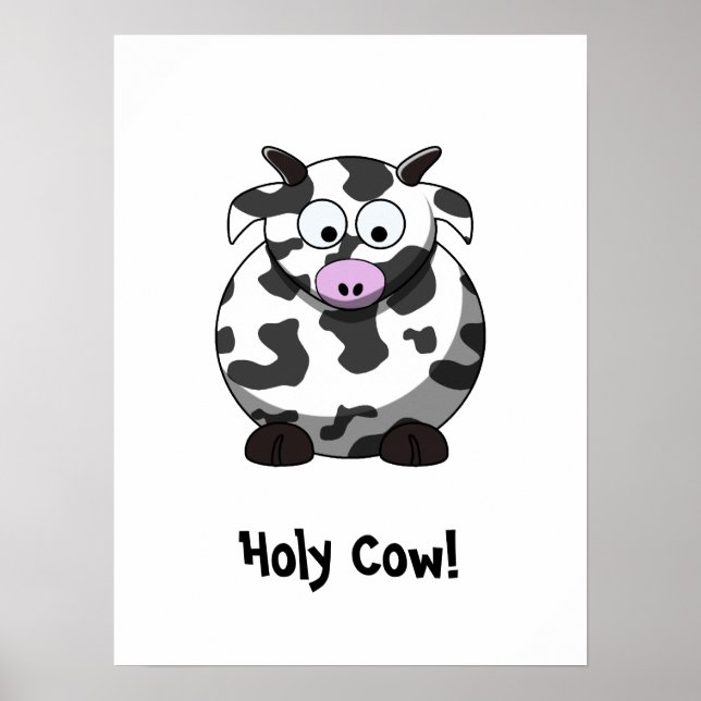 Poster de Vaca de Cartoon (Frente)