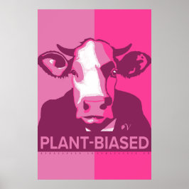 Poster de Vaca de Pop cor-de-rosa - tendenciosa
