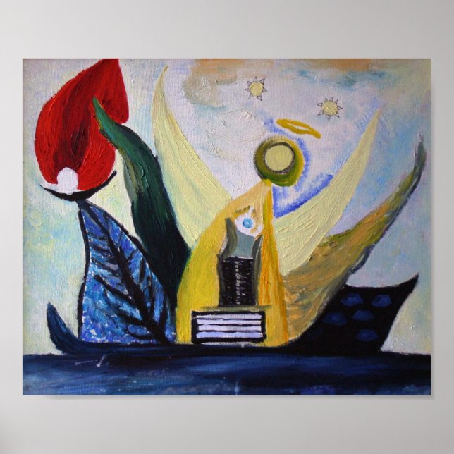 Poster de valor de pintura abstrato (Frente)