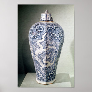 Póster De "vaso octogonal Mei- P'ing" com branco