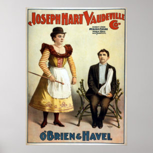 Poster De "vaudeville do vintage O'Brien e de Havel"