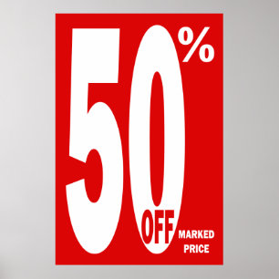 poster de venda a retalho 50% OFF