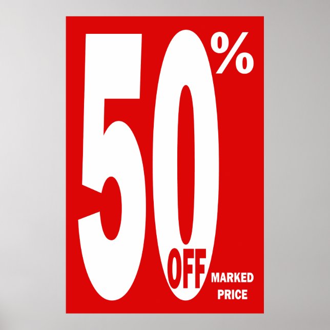 poster de venda a retalho 50% OFF (Frente)