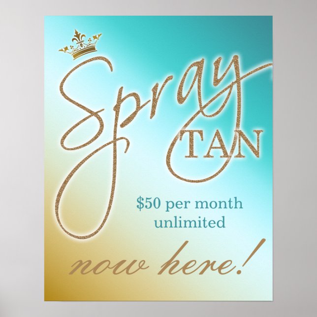 Poster de VENDA SAL de bronzeamento de Spray Tan (Frente)