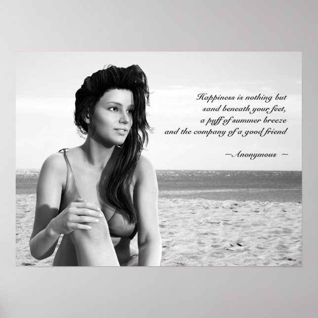 Poster de Verão com cotação personalizável (Frente)