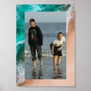 Poster de Verão no oceano de praia