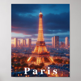 Poster de Viagem de arte em Torre Eiffel de Paris