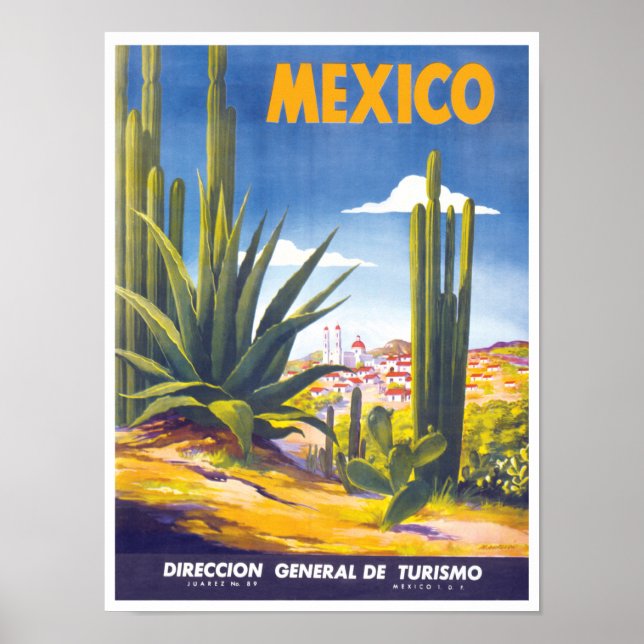 Poster de viagens 3 do México (Frente)