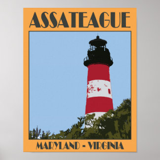 Poster de viagens 4 da ilha de Assateague