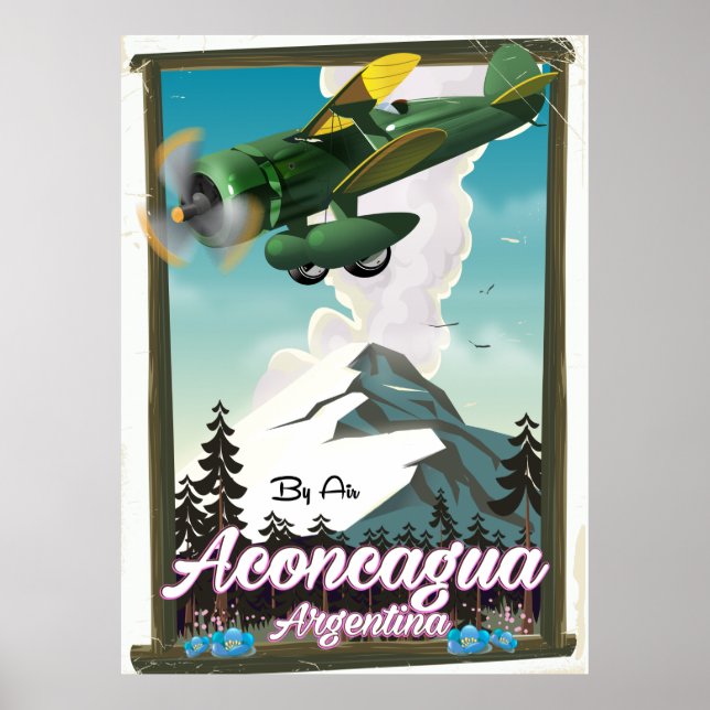 Poster de viagens Aconcagua Argentina (Frente)