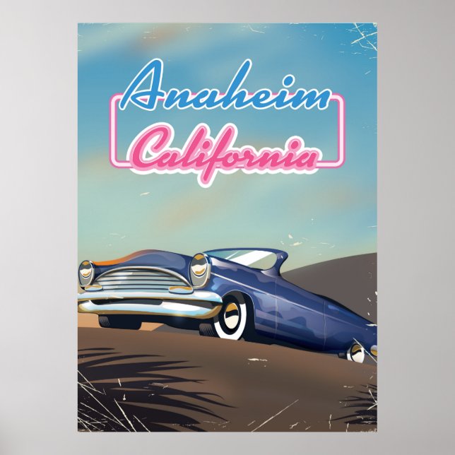 Poster de viagens Anaheim California (Frente)