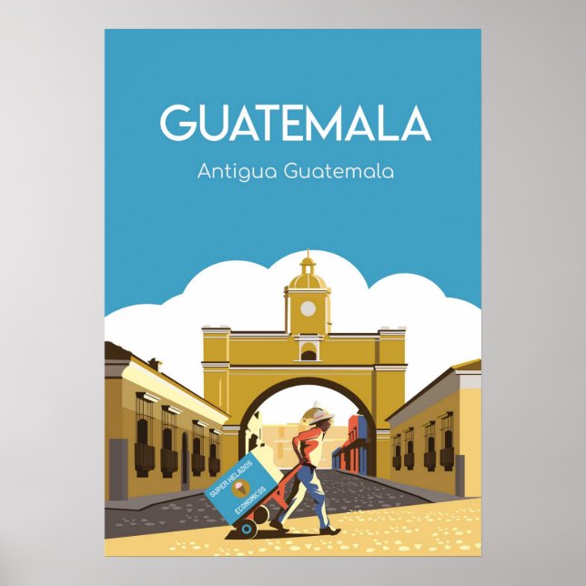 Poster de viagens Antígua Guatemala (Frente)
