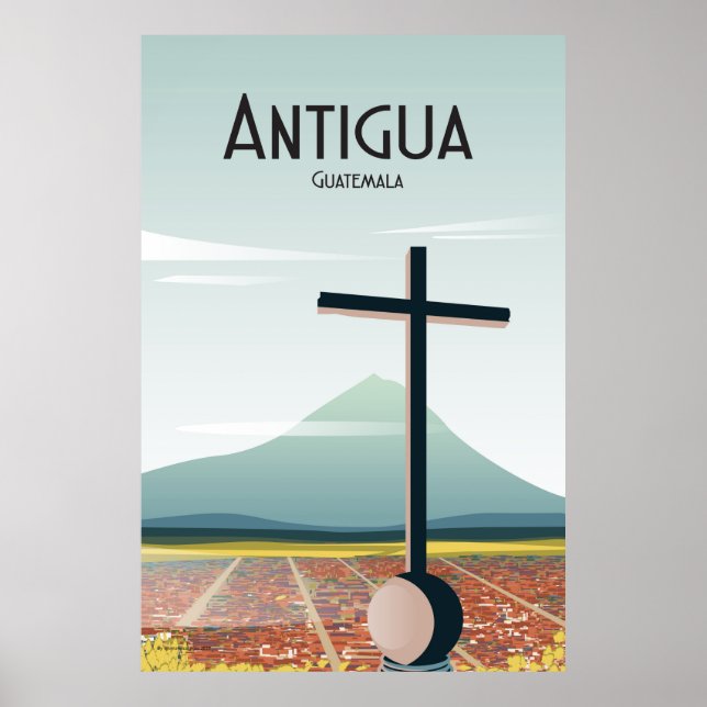 Poster de viagens Antígua Guatemala (Frente)