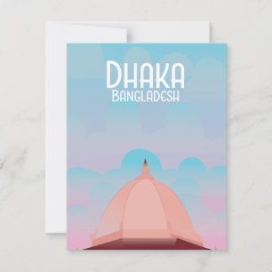 poster de viagens ao estilo Dhaka Bangladesh Vinta