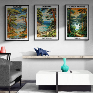 Poster de viagens australiano, Daintree, QLD