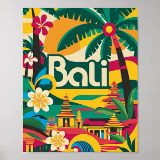 Poster de viagens Bali Indonésia