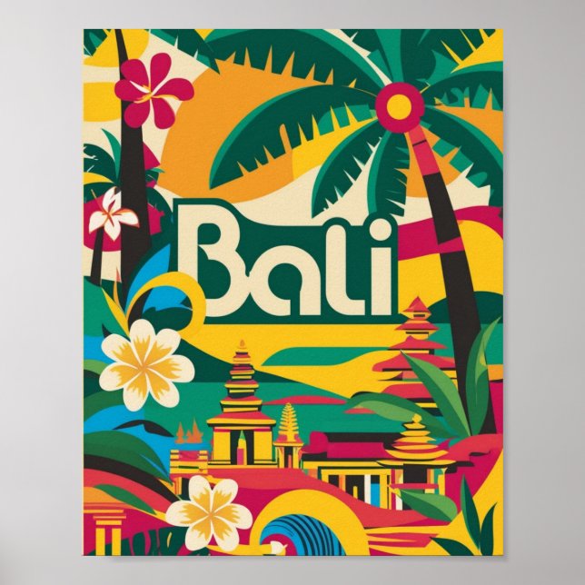 Poster de viagens Bali Indonésia (Frente)