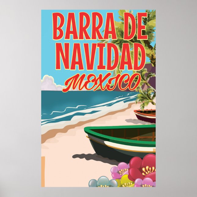 Poster de viagens Barra de Navidad do México (Frente)