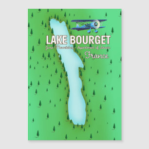 Poster de viagens bonito de Bourget France do lago