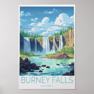 Poster de viagens Burney Falls California
