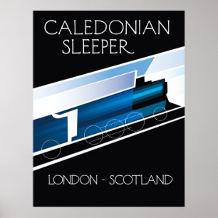 Poster de viagens Caledonian Sleeper London Scotla