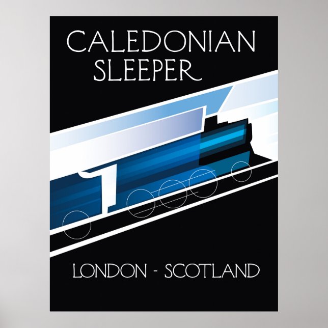 Poster de viagens Caledonian Sleeper London Scotla (Frente)