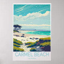 Poster de viagens Carmel Beach California