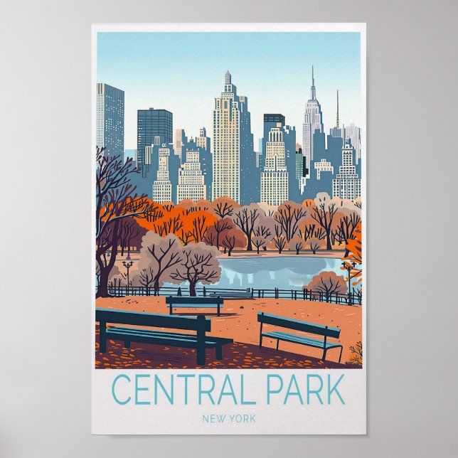 Poster de viagens Central Park New York (Frente)
