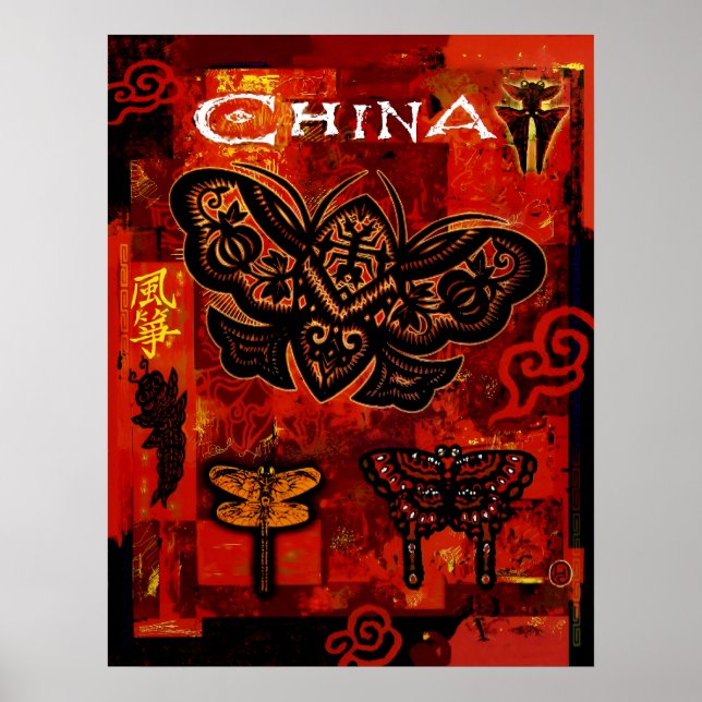Poster de viagens China 20x26 (Frente)