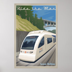 Poster de viagens claro máximo do trilho do