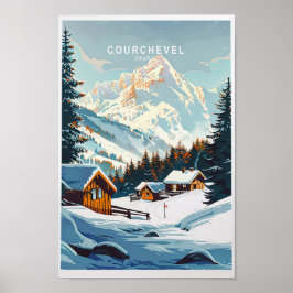 Poster de viagens Courchevel França Courchevel Via