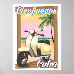 Poster de viagens cubano da cidade de Cienfuegos