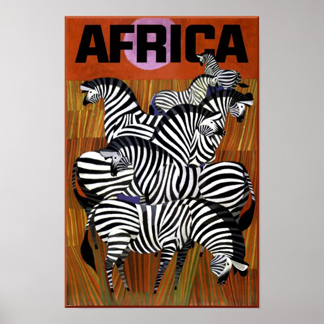 Poster de viagens da África (Frente)