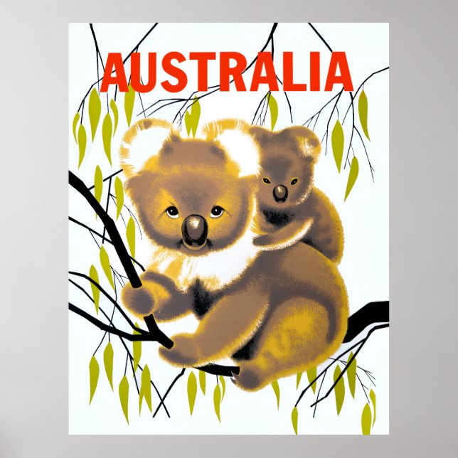 Poster de viagens da Austrália (Frente)